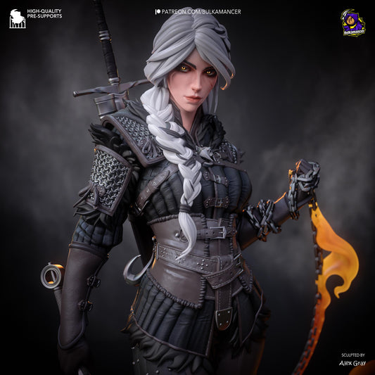 Stylized Child of Destiny Garage Kit - Ancient Lineage Statue 1:8 Scale - 3D Printed Stylized Sorceress Resin Figure