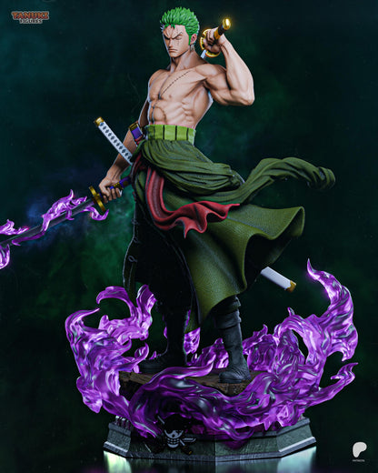 Grüner Ronin Garage Kit - Stoischer Pirat Statue im Maßstab 1:6 - 3D-gedruckte Klingenmeister Harzfigur
