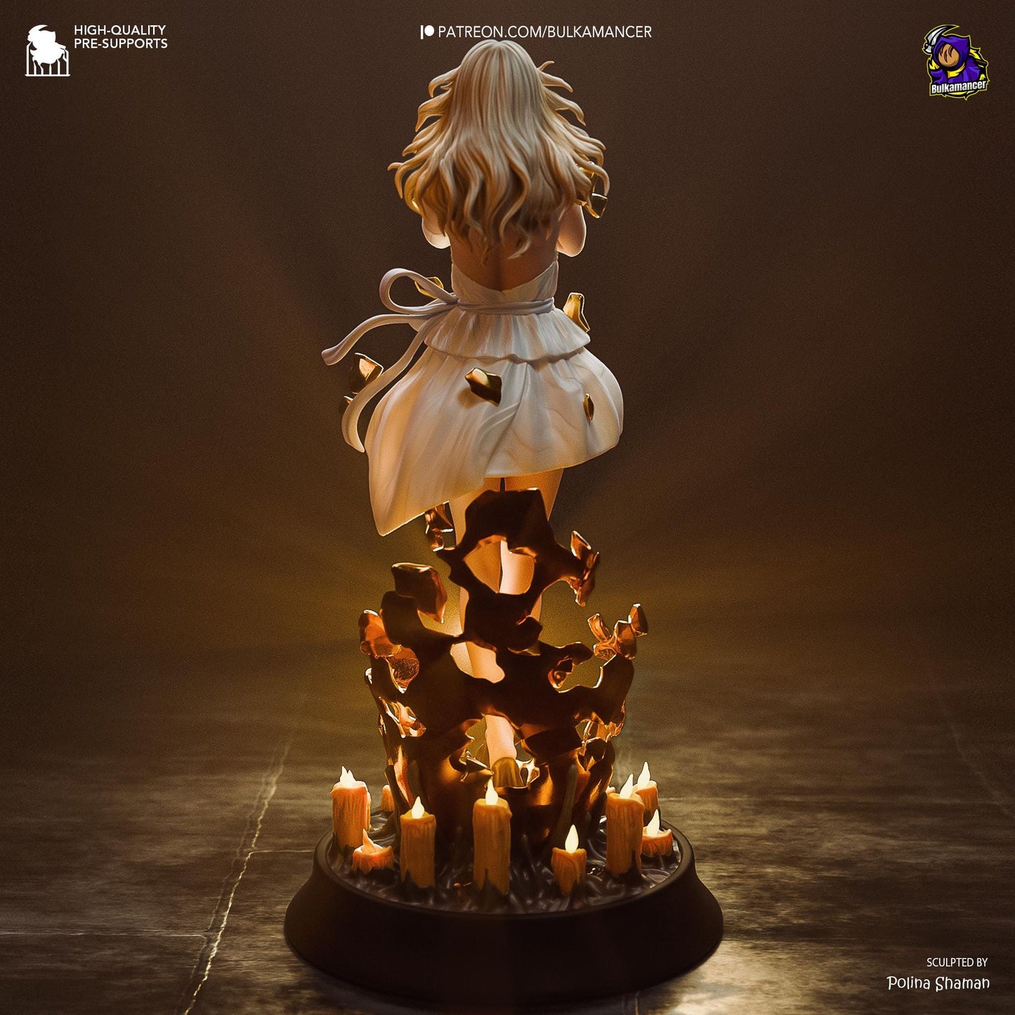 Dusk Walker Garage Kit - Ethereal Wayfarer Statue 1:8 Scale - 3D Printed Mystical Traveler Resin Figure