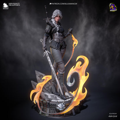 Stylized Child of Destiny Garage Kit - Ancient Lineage Statue 1:8 Scale - 3D Printed Stylized Sorceress Resin Figure