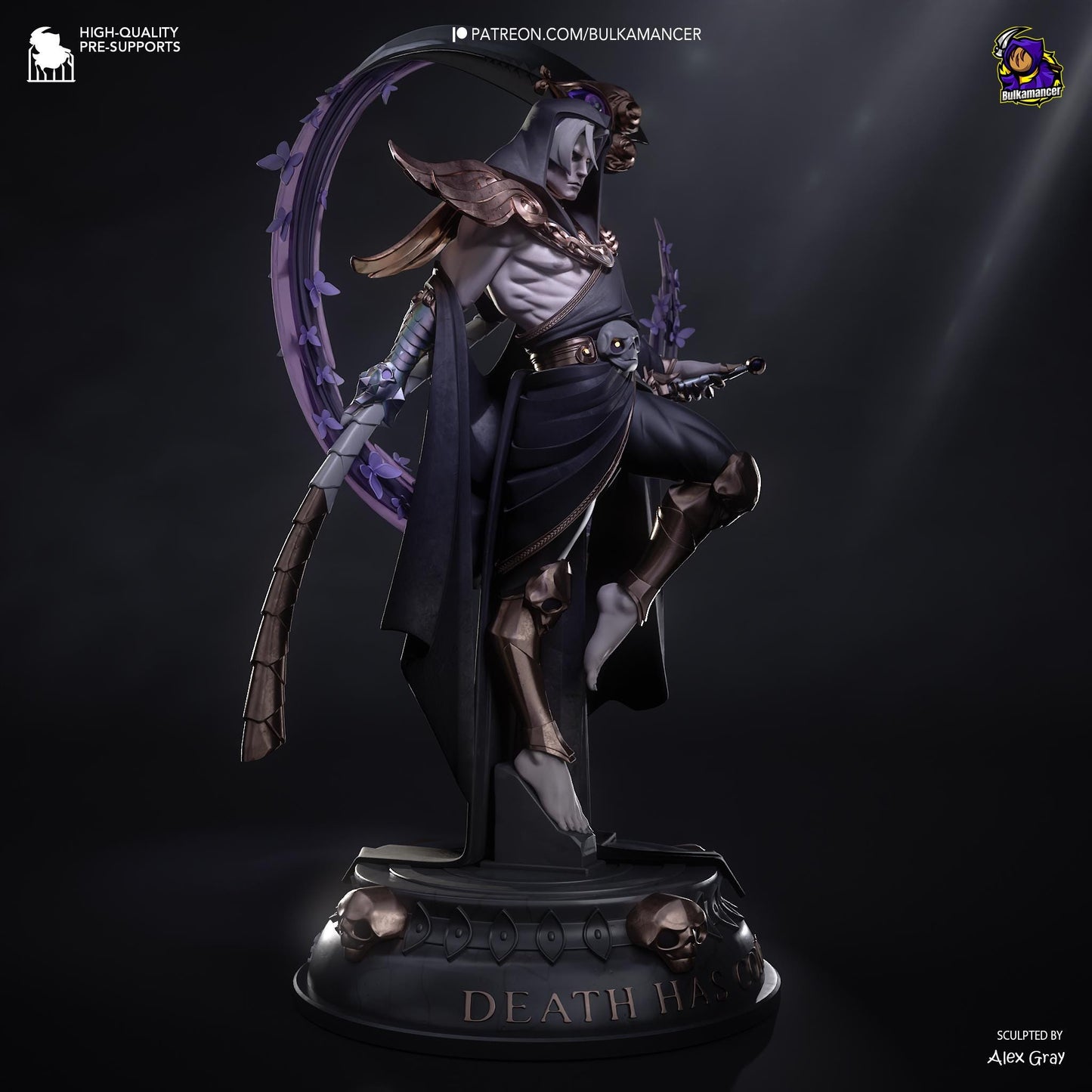 Spectral Reaper Garage Kit - Soul Harvest Statue 1:8 Scale - 3D Printed Underworld Sentinel Resin Figure