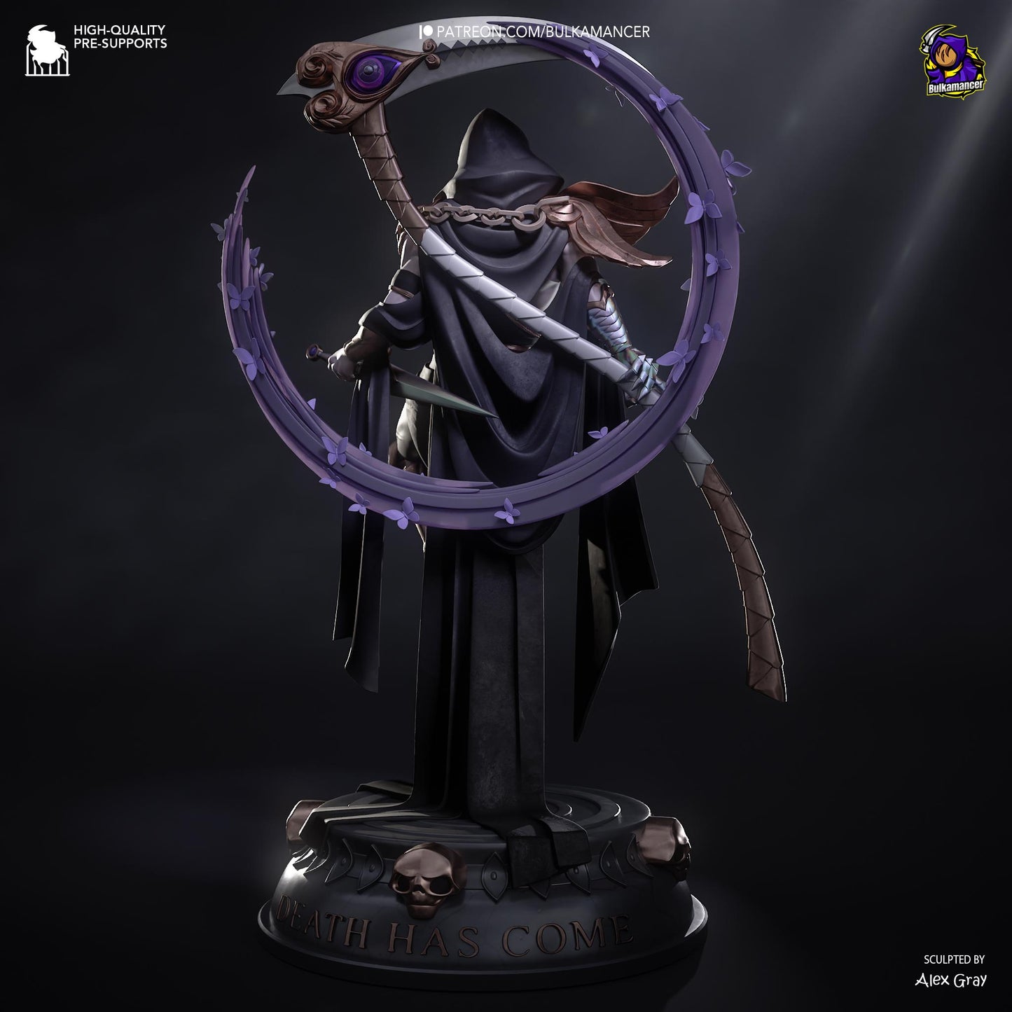 Spectral Reaper Garage Kit - Soul Harvest Statue 1:8 Scale - 3D Printed Underworld Sentinel Resin Figure