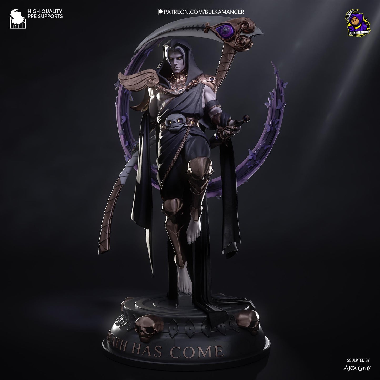 Spectral Reaper Garage Kit - Soul Harvest Statue 1:8 Scale - 3D Printed Underworld Sentinel Resin Figure