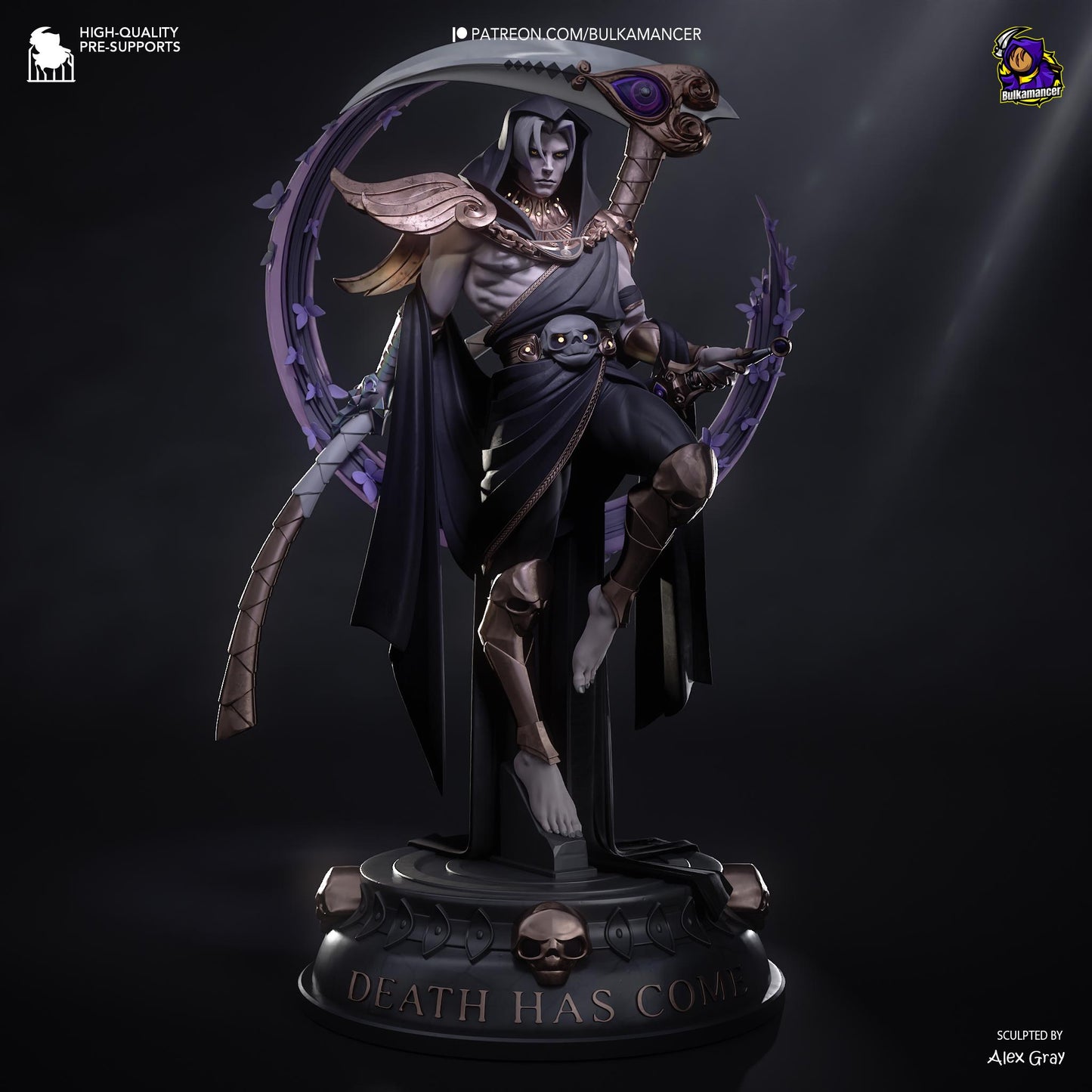 Spectral Reaper Garage Kit - Soul Harvest Statue 1:8 Scale - 3D Printed Underworld Sentinel Resin Figure