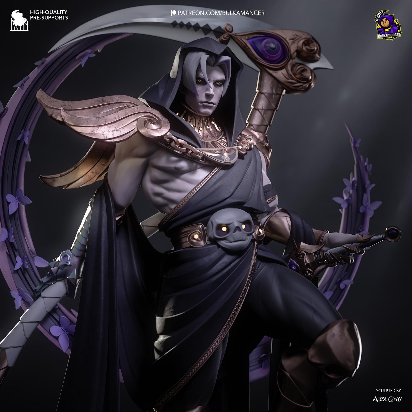Spectral Reaper Garage Kit - Soul Harvest Statue 1:8 Scale - 3D Printed Underworld Sentinel Resin Figure