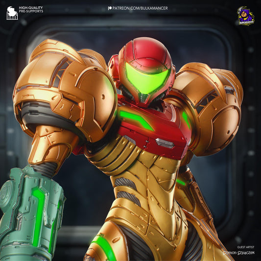 Intergalactic Bounty Hunter Garage Kit - Tech-Armor Warrior Statue 1:8 Scale - 3D Printed Sci-Fi Heroine Resin Figure