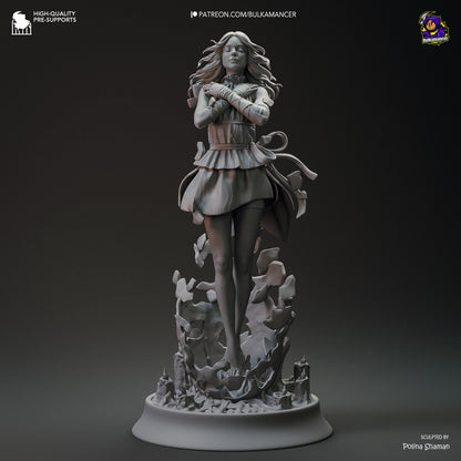 Dusk Walker Garage Kit - Ethereal Wayfarer Statue 1:8 Scale - 3D Printed Mystical Traveler Resin Figure