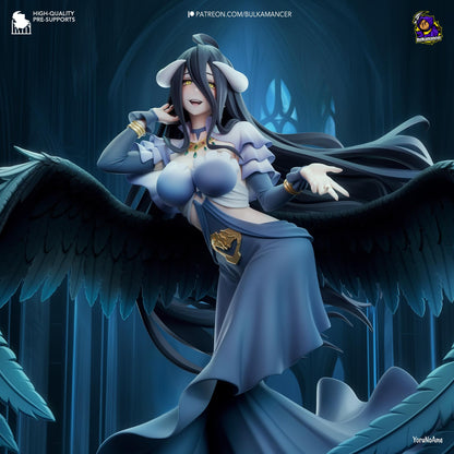 Dark Winged Guardian Garage Kit - Succubus Overseer Statue 1:8 Scale - 3D Printed Ethereal Sentinel Resin Figure