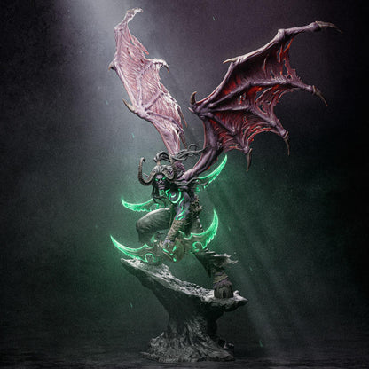 Abyssal Stalker Garage Kit - Elf Outcast Collectibles 1:6 Scale Statue - 3D Printed Horned Anti-Hero Resin Figure