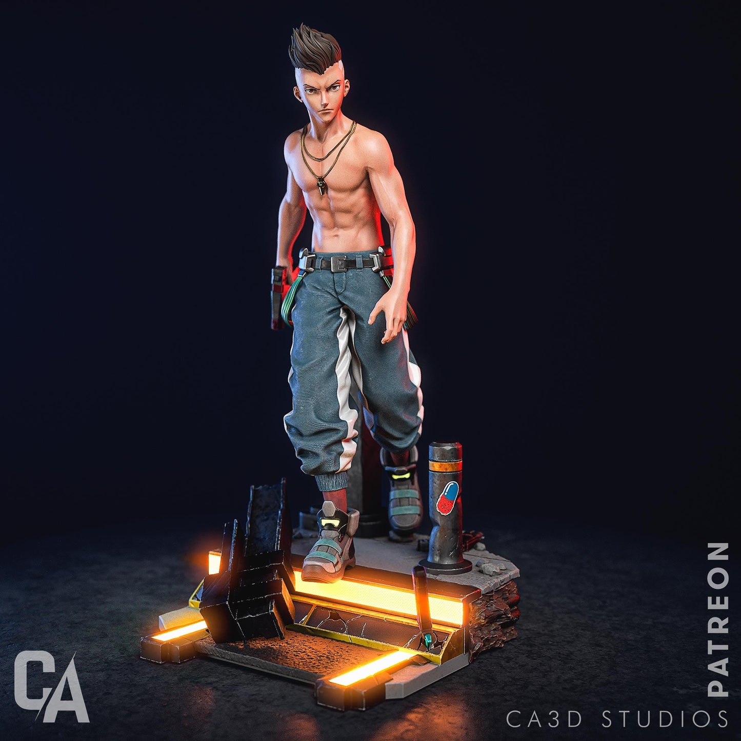 Urban Vanguard Garage Kit - Tech-Vigilante Statue 1:6 Scale - 3D Printed Street Legend Resin Figure
