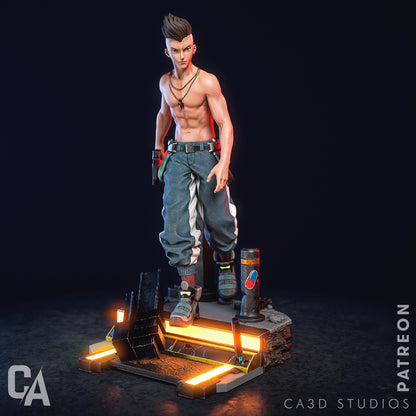 Urban Vanguard Garage Kit - Tech-Vigilante Statue 1:6 Scale - 3D Printed Street Legend Resin Figure