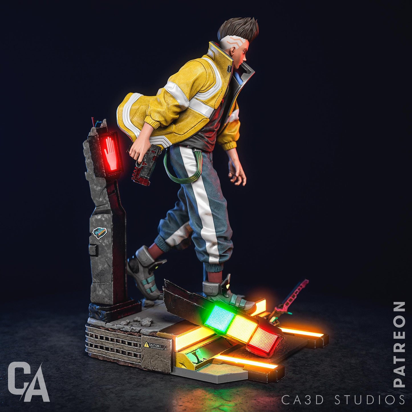 Urban Vanguard Garage Kit - Tech-Vigilante Statue 1:6 Scale - 3D Printed Street Legend Resin Figure