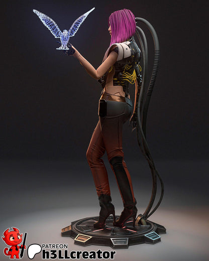 Shadow Intelligence Garage Kit - Digital Ghost Statue & Bust 1:10 Scale - 3D Printed Cyber-Spy Resin Figure
