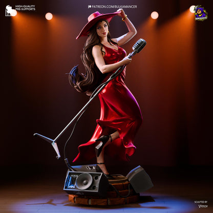 Metropolitan Mayor Garage Kit - Jazz Chanteuse Statue 1:8 Scale - 3D Printed Urban Singer Resin Figure