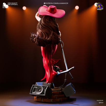 Metropolitan Mayor Garage Kit - Jazz Chanteuse Statue 1:8 Scale - 3D Printed Urban Singer Resin Figure