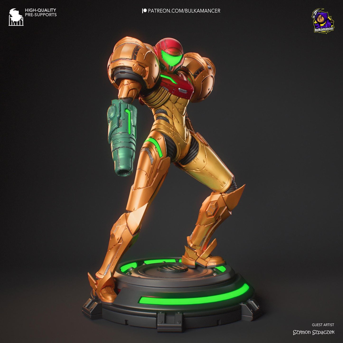 Intergalactic Bounty Hunter Garage Kit - Tech-Armor Warrior Statue 1:8 Scale - 3D Printed Sci-Fi Heroine Resin Figure