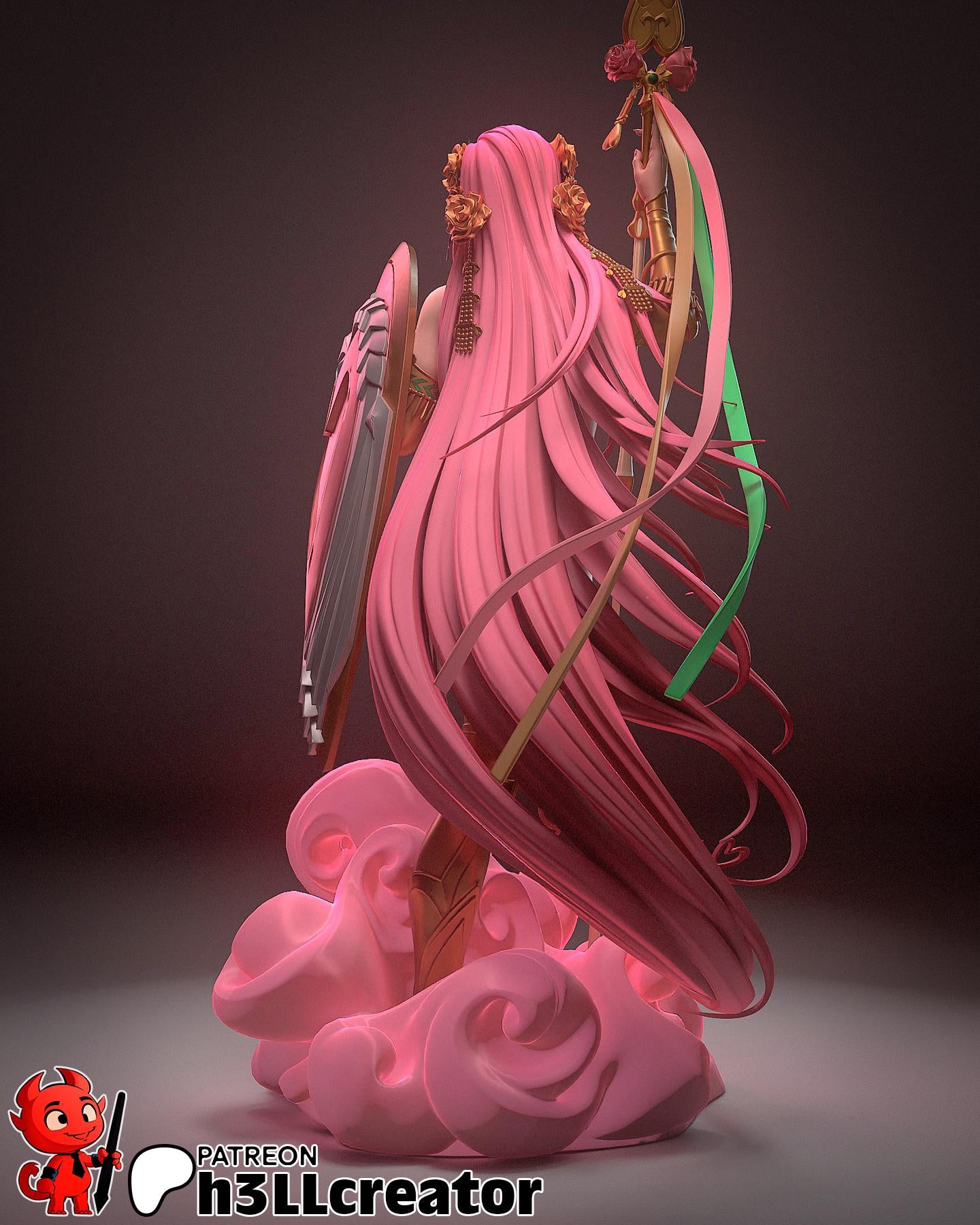 Olympian Beauty Garage Kit - Divine Love Statue 1:12 Scale - 3D Printed Mythological Heart Grace Resin Figure