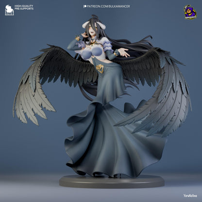 Dark Winged Guardian Garage Kit - Succubus Overseer Statue 1:8 Scale - 3D Printed Ethereal Sentinel Resin Figure