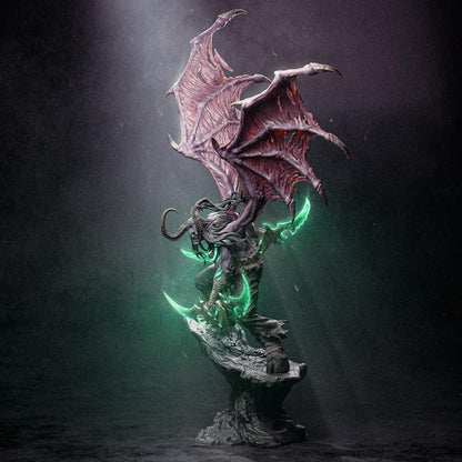 Abyssal Stalker Garage Kit - Elf Outcast Collectibles 1:6 Scale Statue - 3D Printed Horned Anti-Hero Resin Figure