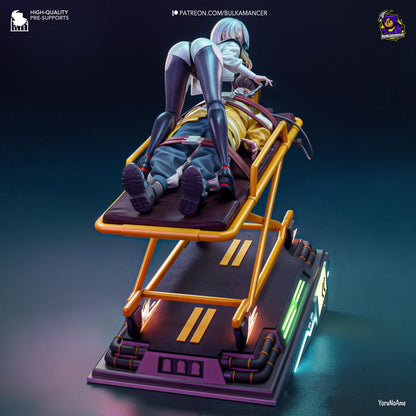 Cybernetic Lovers Garage Kit - Neon Drifters Diorama 1:8 Scale - 3D Printed Dystopian Future Resin Figure