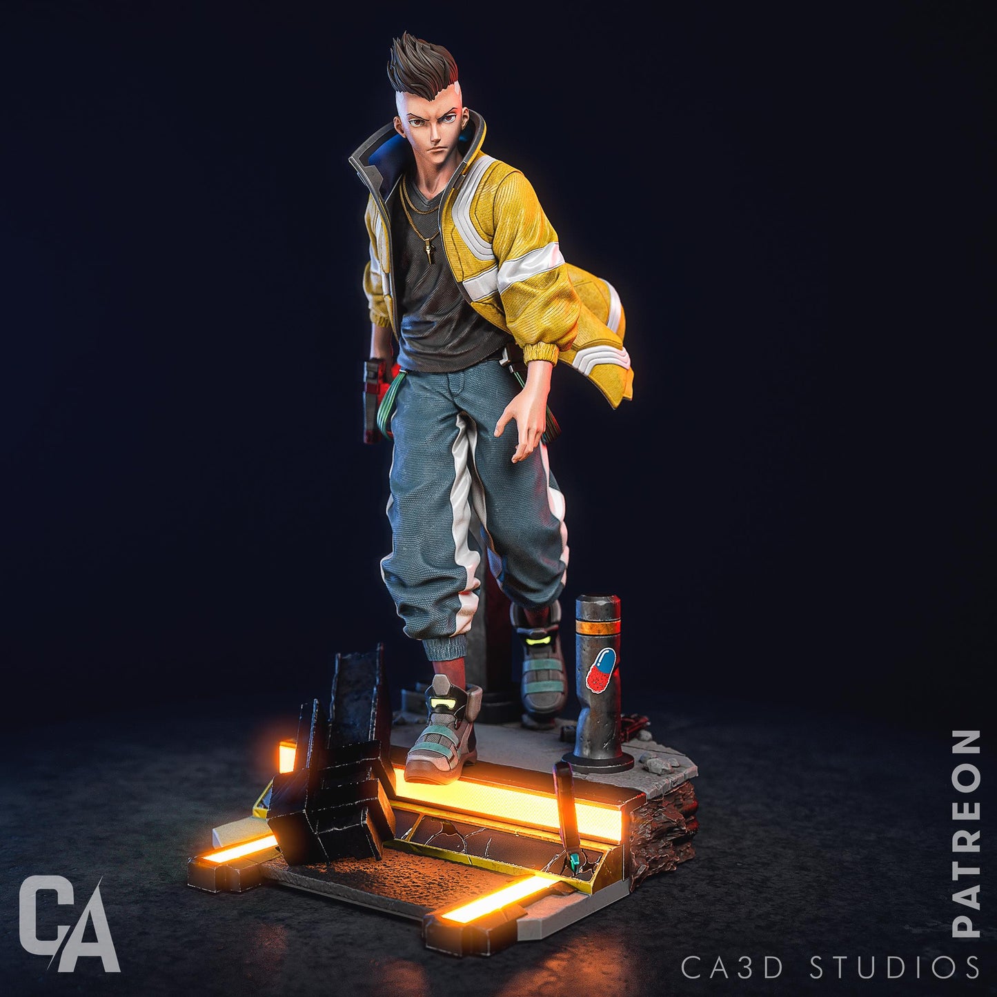 Urban Vanguard Garage Kit - Tech-Vigilante Statue 1:6 Scale - 3D Printed Street Legend Resin Figure