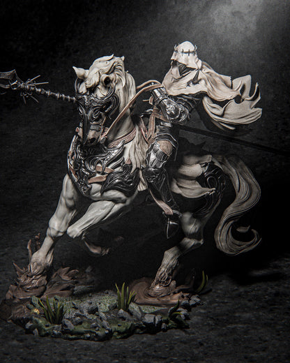 Dareios, the Lost Brother of Lenora Garage Kit - Dark Fantasy Collectibles Statue 1:6 Scale - 3D Printed Armored Horse Rider Resin Figure
