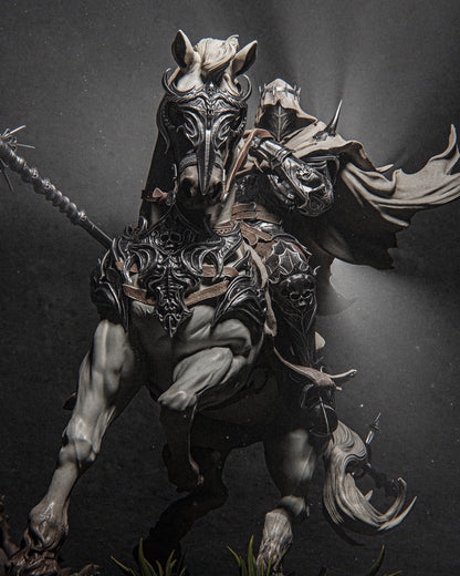 Dareios, the Lost Brother of Lenora Garage Kit - Dark Fantasy Collectibles Statue 1:6 Scale - 3D Printed Armored Horse Rider Resin Figure