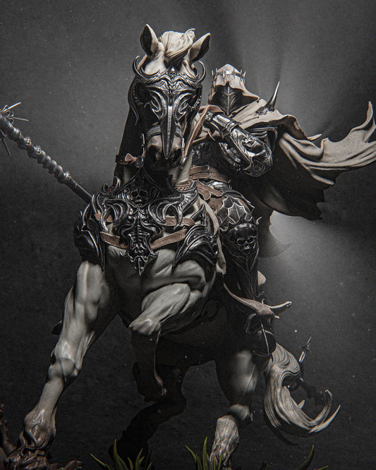Dareios, the Lost Brother of Lenora Garage Kit - Dark Fantasy Collectibles Statue 1:6 Scale - 3D Printed Armored Horse Rider Resin Figure