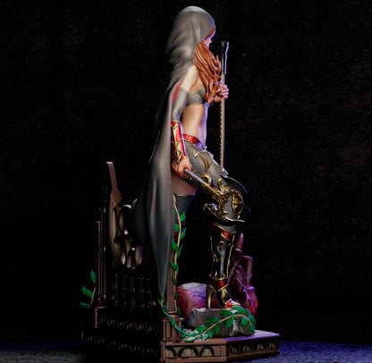 Heilige Magdalena Garage Kit - Düstere Fantasy-Sammlerstatue im Maßstab 1:6 - 3D-gedruckte CA3D Harzfigur