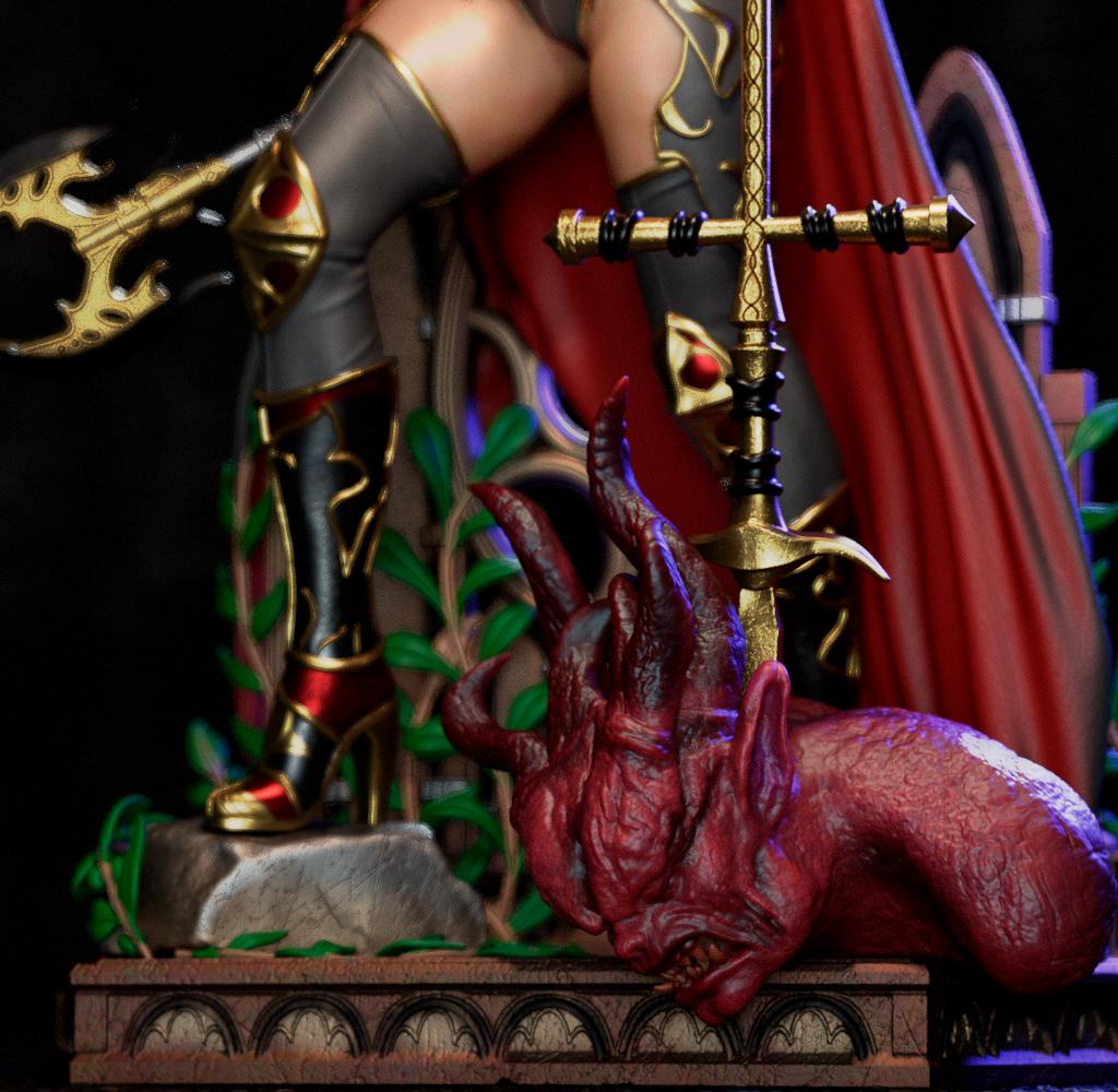 Heilige Magdalena Garage Kit - Düstere Fantasy-Sammlerstatue im Maßstab 1:6 - 3D-gedruckte CA3D Harzfigur