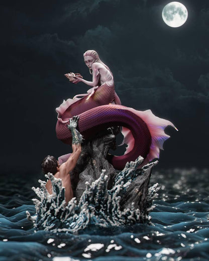 Marina the Mystic Ocean Mermaid Garage Kit - 1:6 Scale Fantasy Collectible Statue - 3D-Printed Mythical Siren Resin Figure