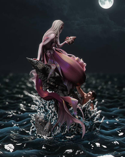 Marina the Mystic Ocean Mermaid Garage Kit - 1:6 Scale Fantasy Collectible Statue - 3D-Printed Mythical Siren Resin Figure