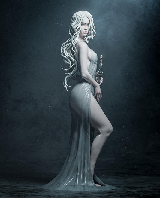 Lady of the Lake Garage Kit - Legendary Water Goddess Collectible Statue 1:6 Scale - 3D Printed Mythical Figure