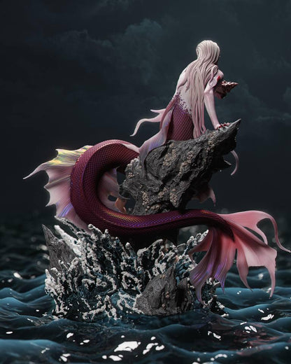 Marina the Mystic Ocean Mermaid Garage Kit - 1:6 Scale Fantasy Collectible Statue - 3D-Printed Mythical Siren Resin Figure