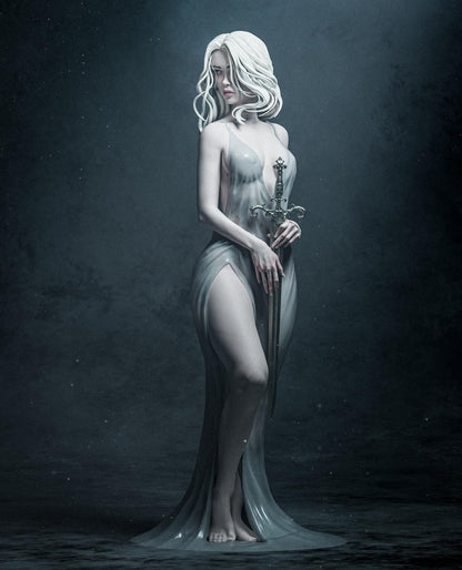 Lady of the Lake Garage Kit - Legendary Water Goddess Collectible Statue 1:6 Scale - 3D Printed Mythical Figure