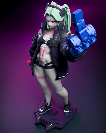 Chaotic Trigger-Happy Garage Kit - Neon Rebel Statue 1:6 Scale - 3D Printed Futuristic Operative Resin Figure