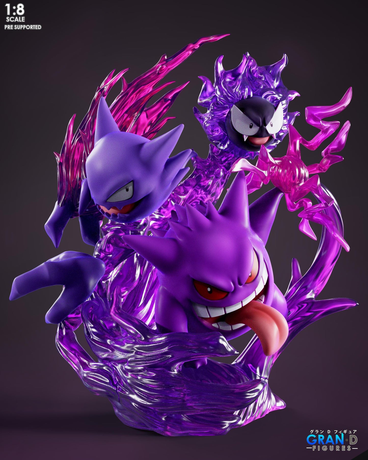 Spectral Phase Garage Kit | Ethereal Triplet Evolution Statue 1:8 Scale | 3D Printed Shadow Spirits Resin Diorama