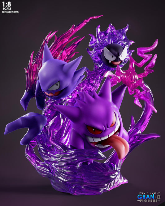 Spectral Phase Garage Kit | Ethereal Triplet Evolution Statue 1:8 Scale | 3D Printed Shadow Spirits Resin Diorama