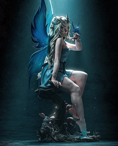 Divine Fairy Garage Kit - Ethereal Beauty Statue 1:6 Scale - 3D Printed Mythological Creature Resin Figure