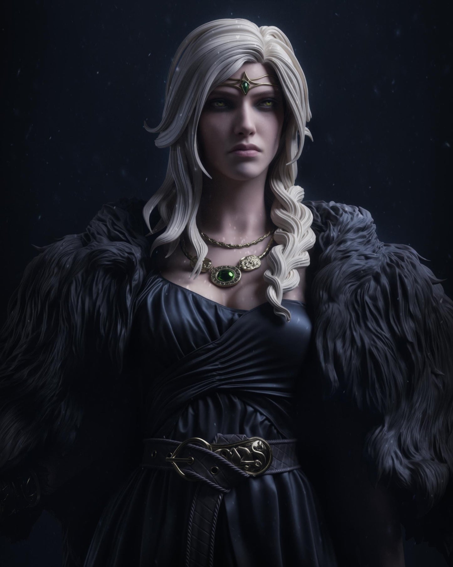 Freya Göttin Garage Kit - Nordische Seherin Statue im Maßstab 1:6 - 3D-gedruckte Mystische Walküre Harzfigur