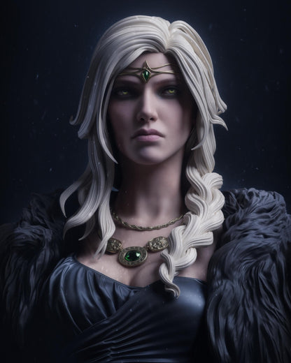 Freya Göttin Garage Kit - Nordische Seherin Statue im Maßstab 1:6 - 3D-gedruckte Mystische Walküre Harzfigur