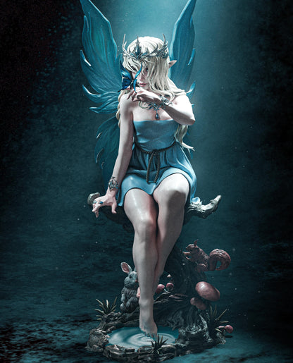 Divine Fairy Garage Kit - Ethereal Beauty Statue 1:6 Scale - 3D Printed Mythological Creature Resin Figure