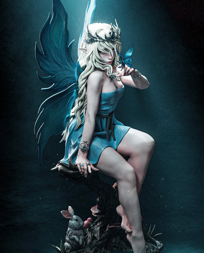 Divine Fairy Garage Kit - Ethereal Beauty Statue 1:6 Scale - 3D Printed Mythological Creature Resin Figure