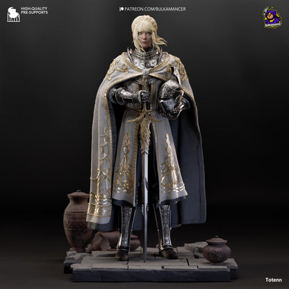 Eingeschworene Duellantin Garage Kit - Treue Ritterin der Schattenlande im Maßstab 1:8 - 3D-gedruckte Bulkamancer Harzfigur