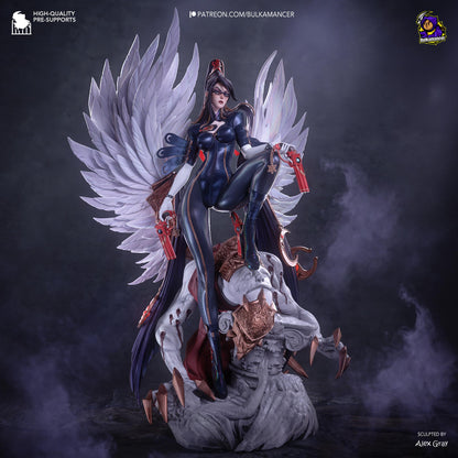 Shadow Sorceress Garage Kit - Bullet Arts Maiden Statue 1:8 Scale - 3D Printed Paranormal Action Hero Resin Figure