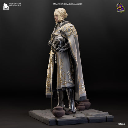 Eingeschworene Duellantin Garage Kit - Treue Ritterin der Schattenlande im Maßstab 1:8 - 3D-gedruckte Bulkamancer Harzfigur