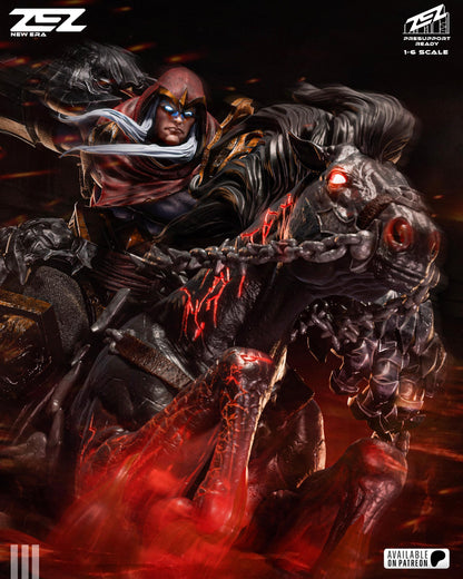Aspect of War Garage Kit - Demonic Horseman Statue 1:8 Scale - 3D Printed Apocalyptic Harbinger Resin Figure
