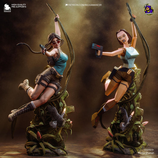 Relic Hunter Garage Kit - Jungle Expedition 1/8 Scale Statue - 3D Printed Treasure Hunter Resin Figure