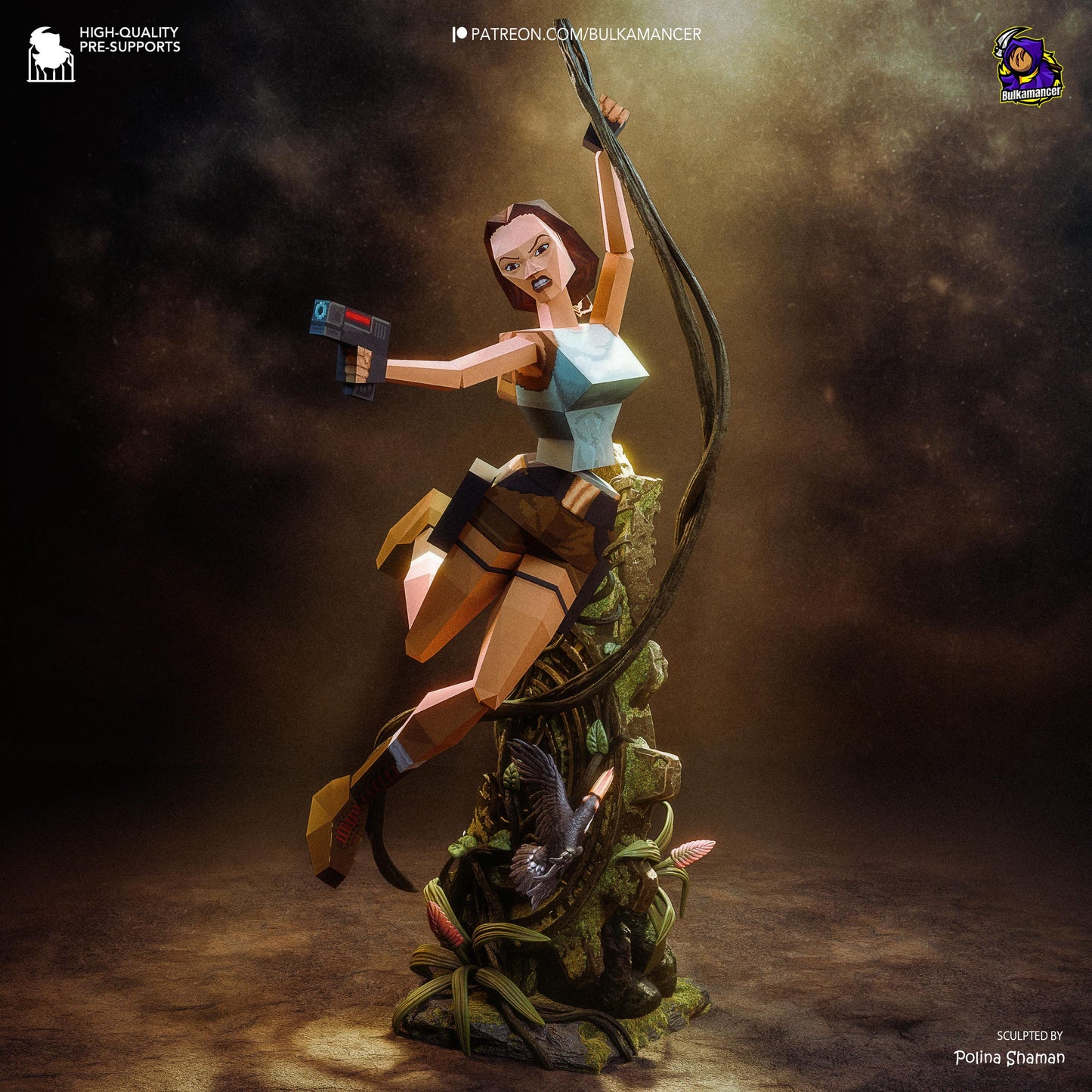 Relic Hunter Garage Kit - Jungle Expedition 1/8 Scale Statue - 3D Printed Treasure Hunter Resin Figure