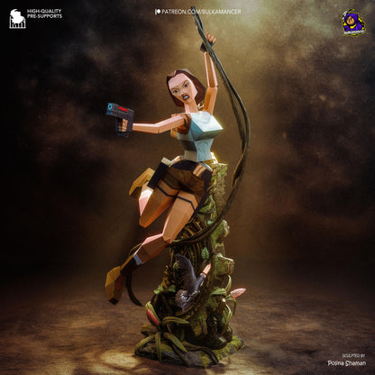 Relic Hunter Garage Kit - Jungle Expedition 1/8 Scale Statue - 3D Printed Treasure Hunter Resin Figure